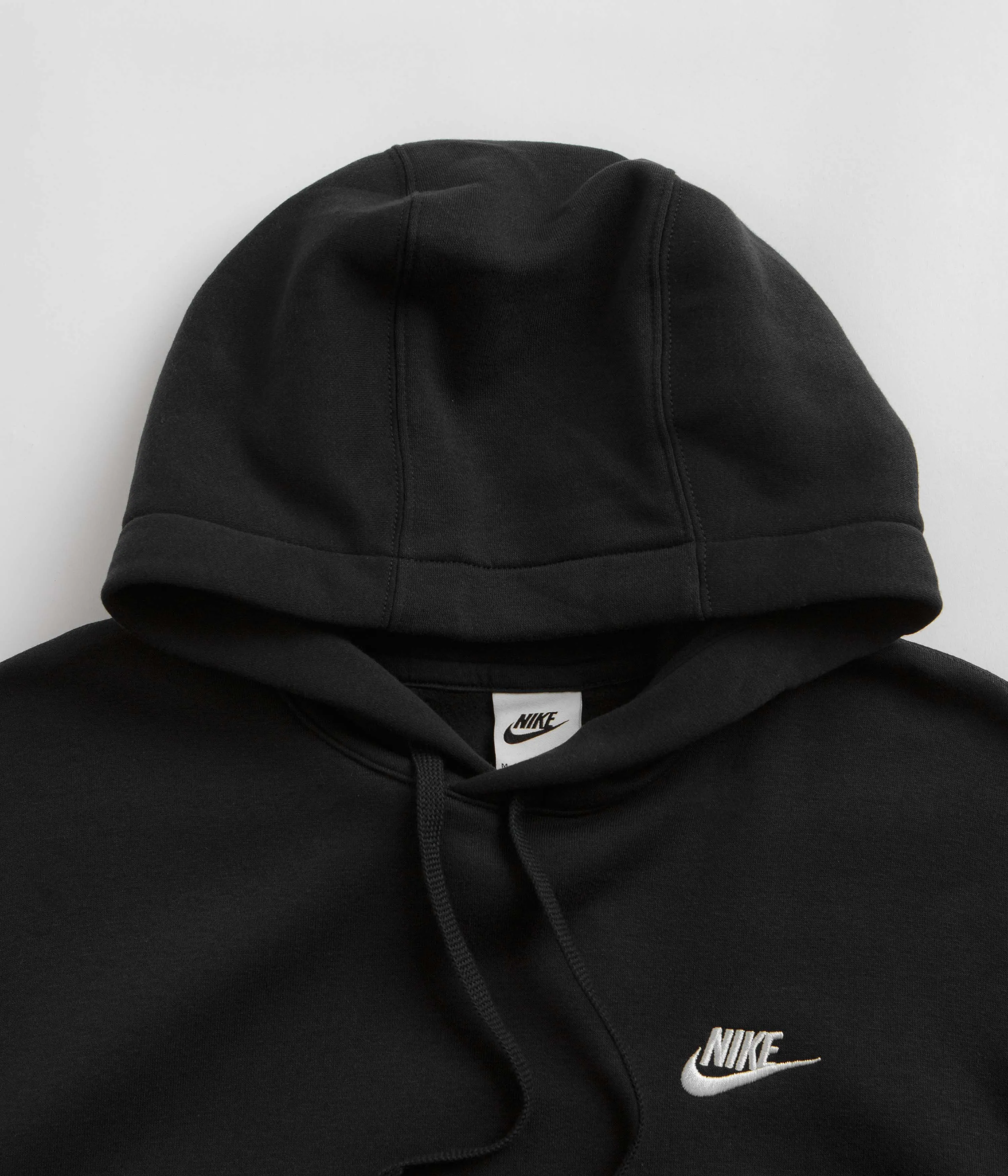 Nike Club Fleece Hoodie - Black / Black / White