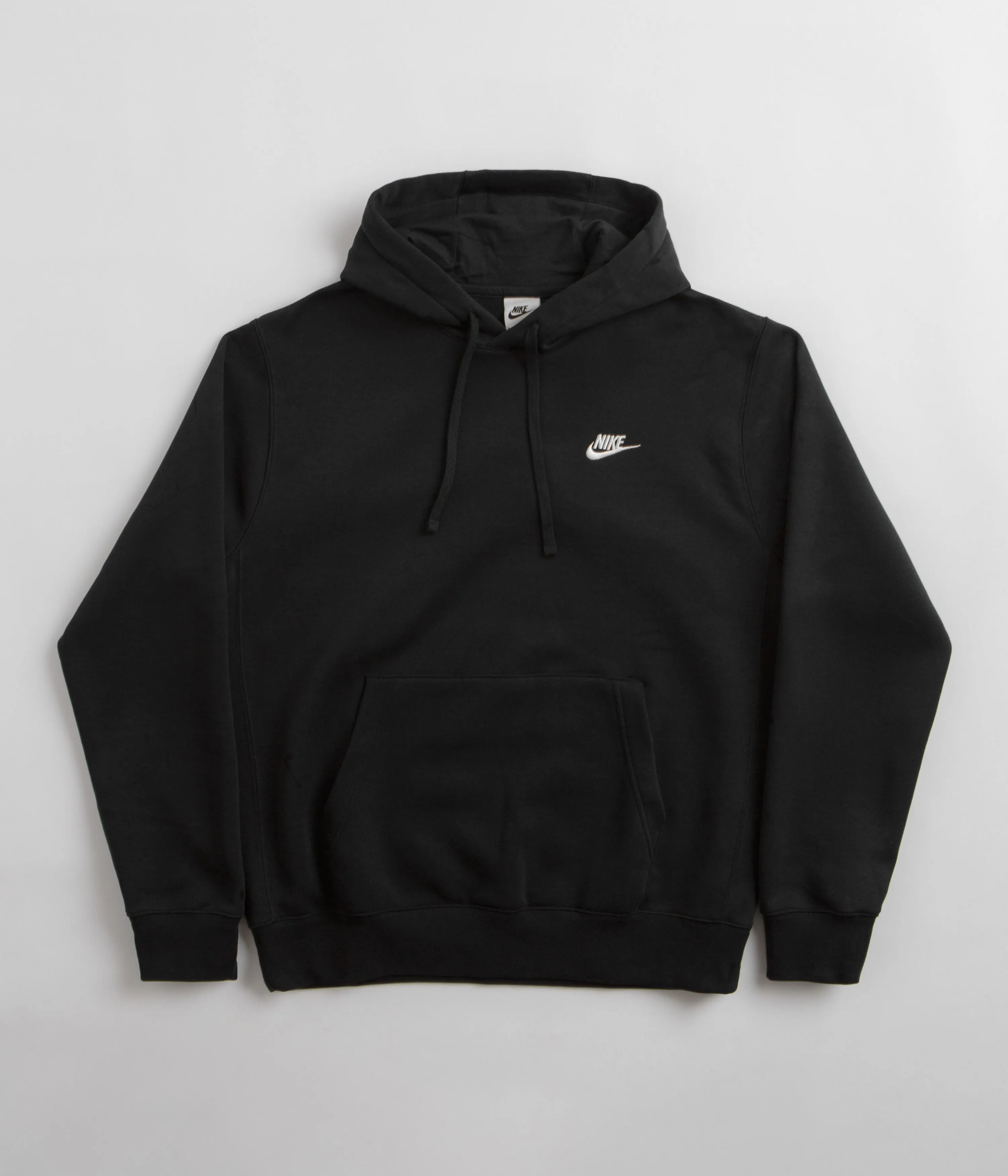 Nike Club Fleece Hoodie - Black / Black / White