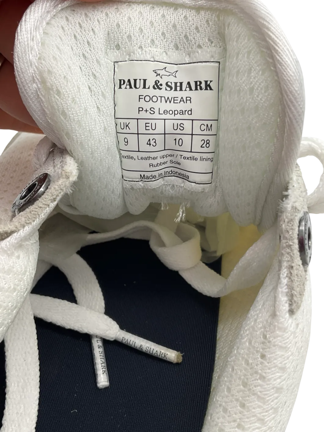 paul & shark Cream Sport Mesh Trainers UK 9 EU 43 👞