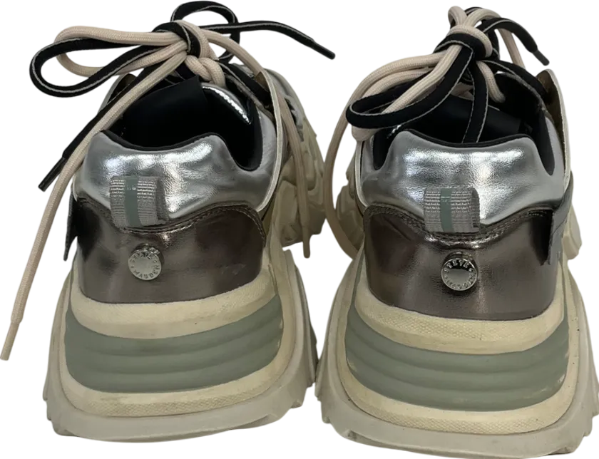 STEVE MADDEN Possession Trainers In Silver UK 6 EU 39 👠