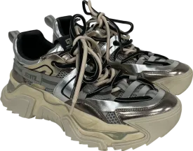 STEVE MADDEN Possession Trainers In Silver UK 6 EU 39 👠